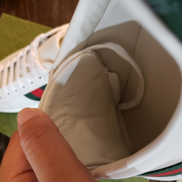 **SOLD **SOLDGucci Mens White Ace Shoes Gucci size 11.5 *READ DETAILS* Authentic - Picture 10 of 16